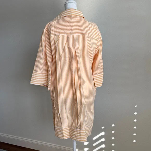 Chic Striped Peach and White Tunic - Picture 7 of 12